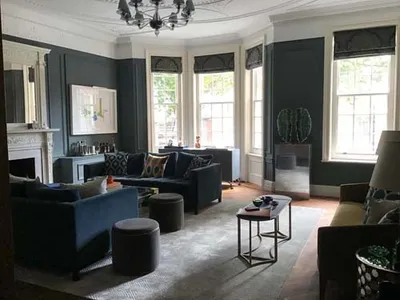 Motorised lined and interlined roman blind