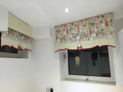 Custom roller blind with pelmet fitted in a London home