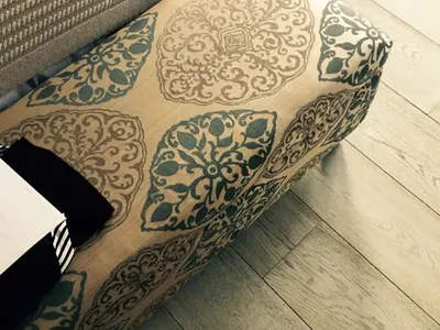 Re-upholstered bed storage ottoman